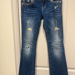 MissMe Blue Distressed Women Jeans
